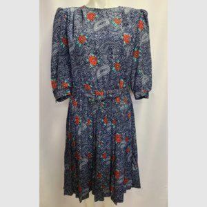 Floral Print Pleated Dress